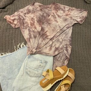 Soft & sexy tie dye American eagle shirt